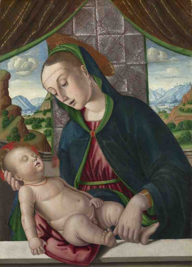 Giovanni Santi The Virgin and Child A4 Photo Print