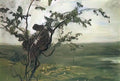 Giovanni Segantini segantini landschaft mit frau im baum Art A4 Photo Print UK