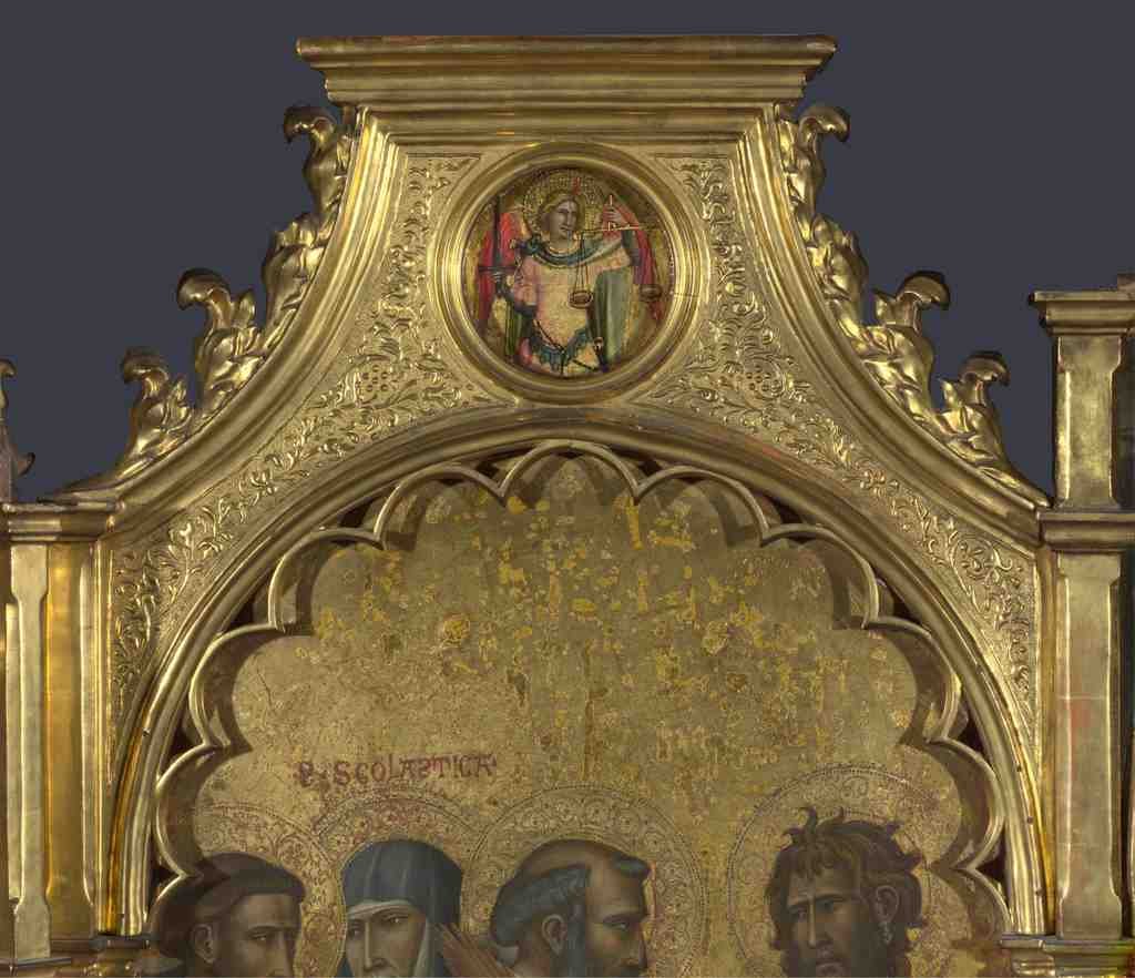 Giovanni dal Ponte Saint Michael Roundel above Left Panel A4 Photo Print