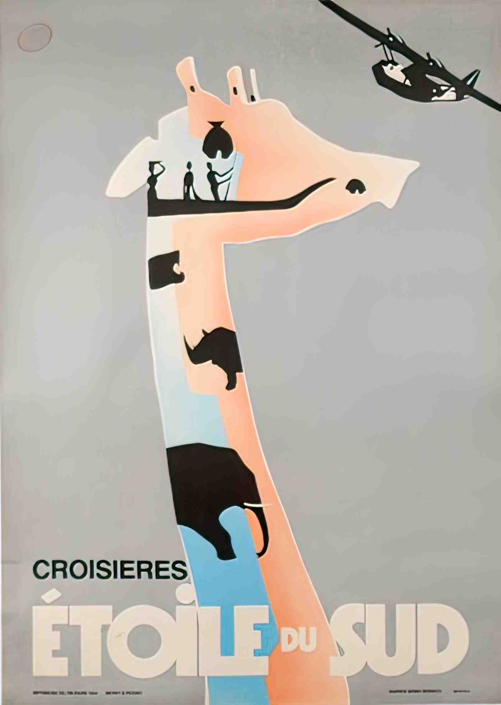 GiraffeEtoileSud Advert A4 Photo Print