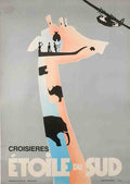 GiraffeEtoileSud Vintage Advert A4 Photo Print