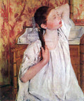 Girl Arranging Her Hair Cassatt A4 Photo Print