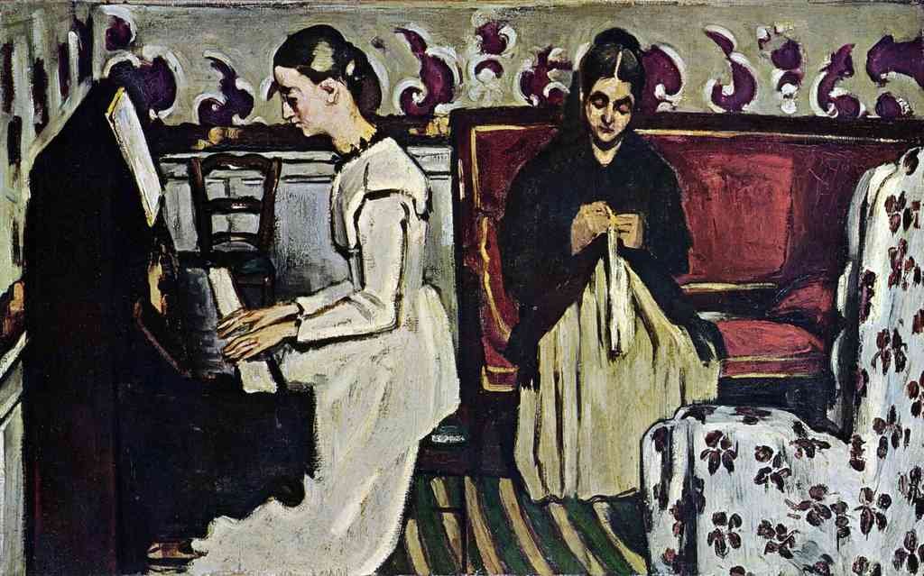 Girl At Piano Cezanne A4 Photo Print