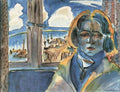 Girl At The Window Sonia Walter Gramatte Expressionism A4 Photo Print