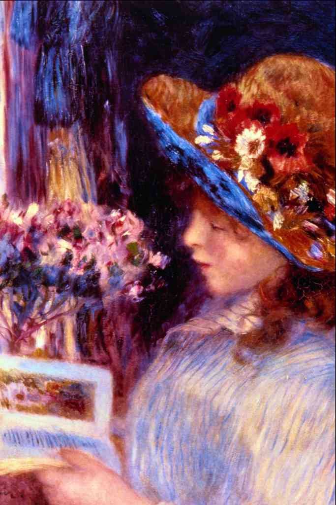 Girl Reading Renoir Impressionism A4 Photo Print