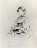 Girl With A Cat Morisot A4 Photo Print