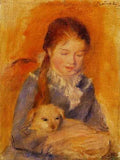 Girl With A Dog 1875 A4 Photo Print