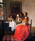 Girl With A Wine Glass Vermeer A4 Photo Print