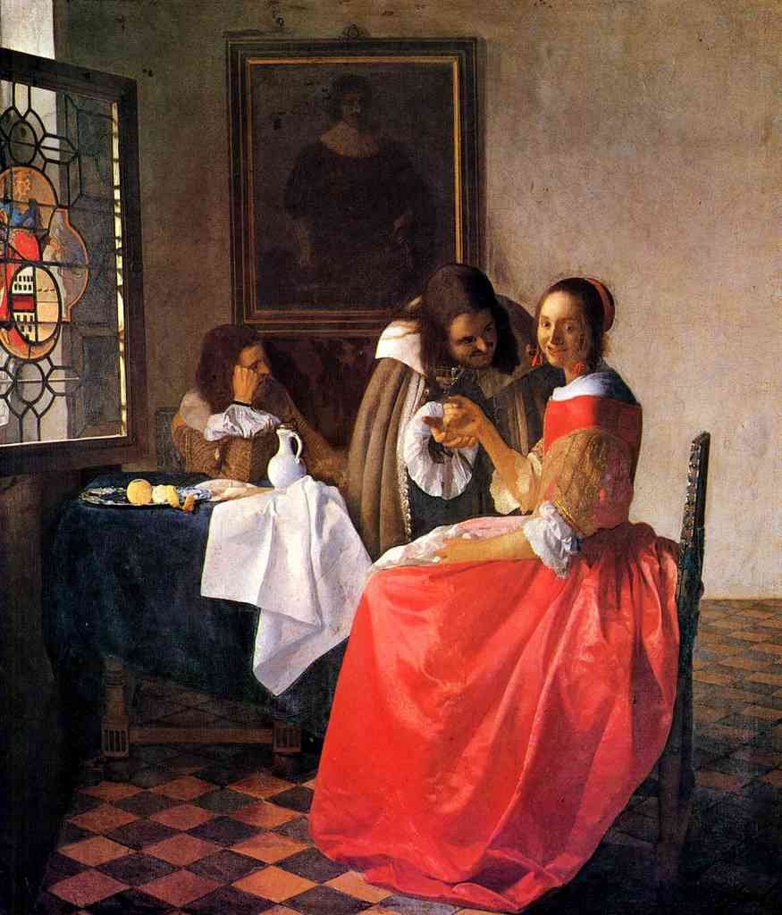 Girl With A Wine Glass Vermeer A4 Photo Print