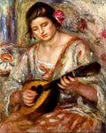 Girl With Mandolin Renoir A4 Photo Print