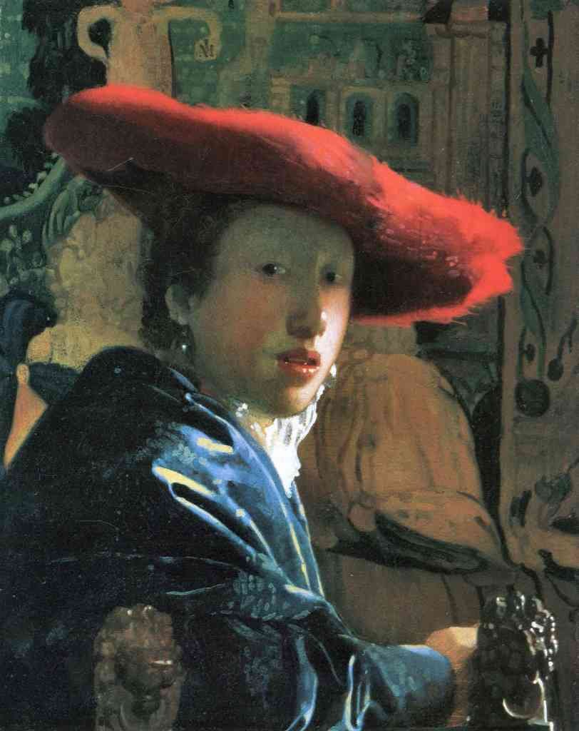 Girl With Red Hat Vermeer A4 Photo Print