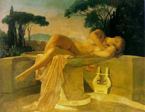 Girl in a Basin 1845 unfinished A4 Photo Print