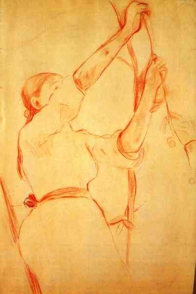 Girl picking cherries by Morisot A4 Photo Print
