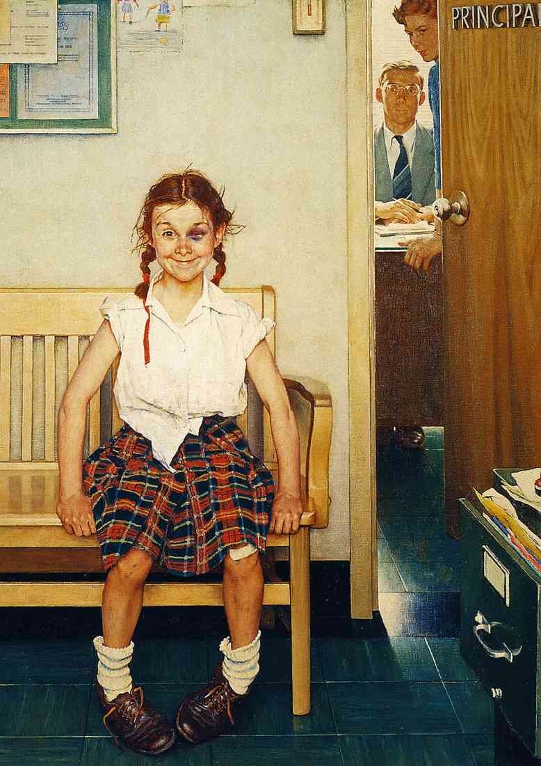 Girl with Black Eye rockwell cropped 2018 A4 Photo Print
