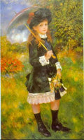 Girl with Parasol by Renoir Impressionism A4 Photo Print
