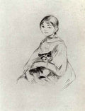 Girl with a Cat by Morisot A4 Photo Print