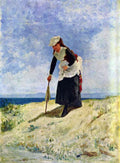 Girls At The Beach De Nittis A4 Photo Print