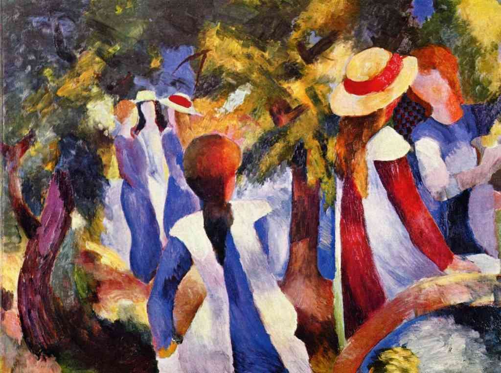 Girls In The Open August Macke A4 Photo Print
