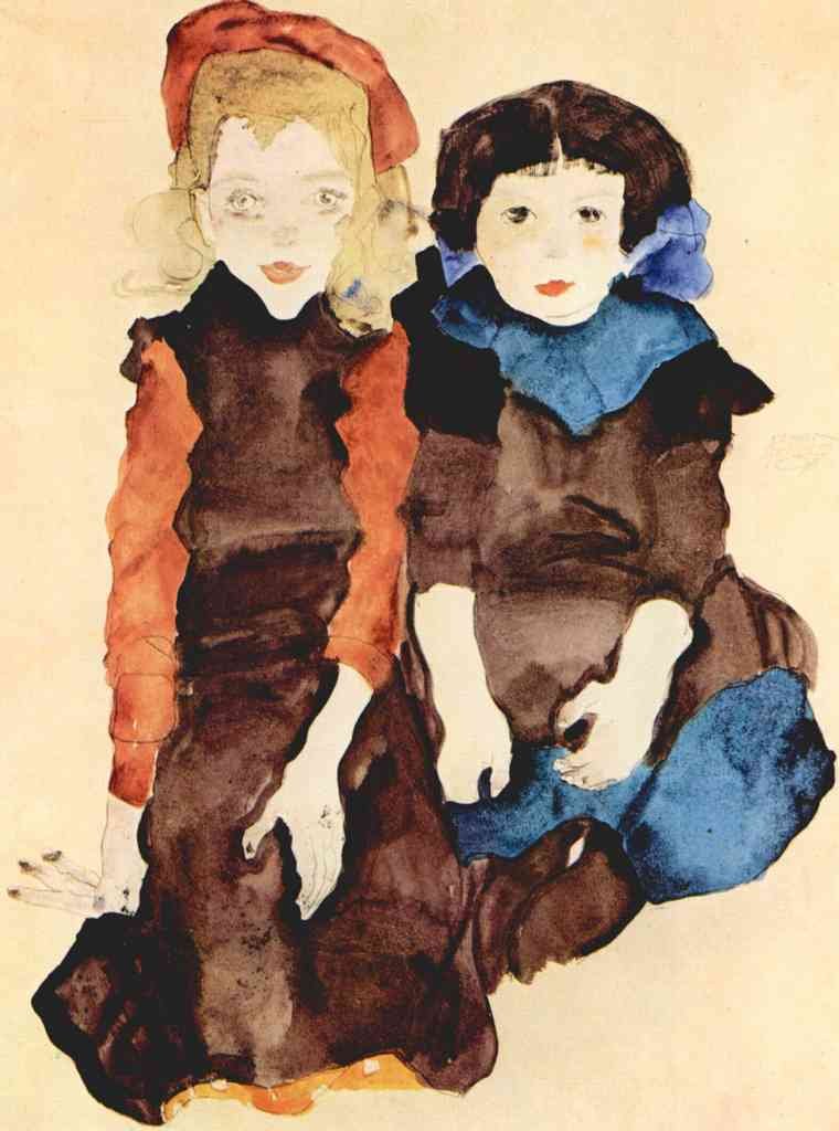 Girls Schiele A4 Photo Print