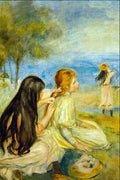 Girls The Seaside Renoir A4 Photo Print