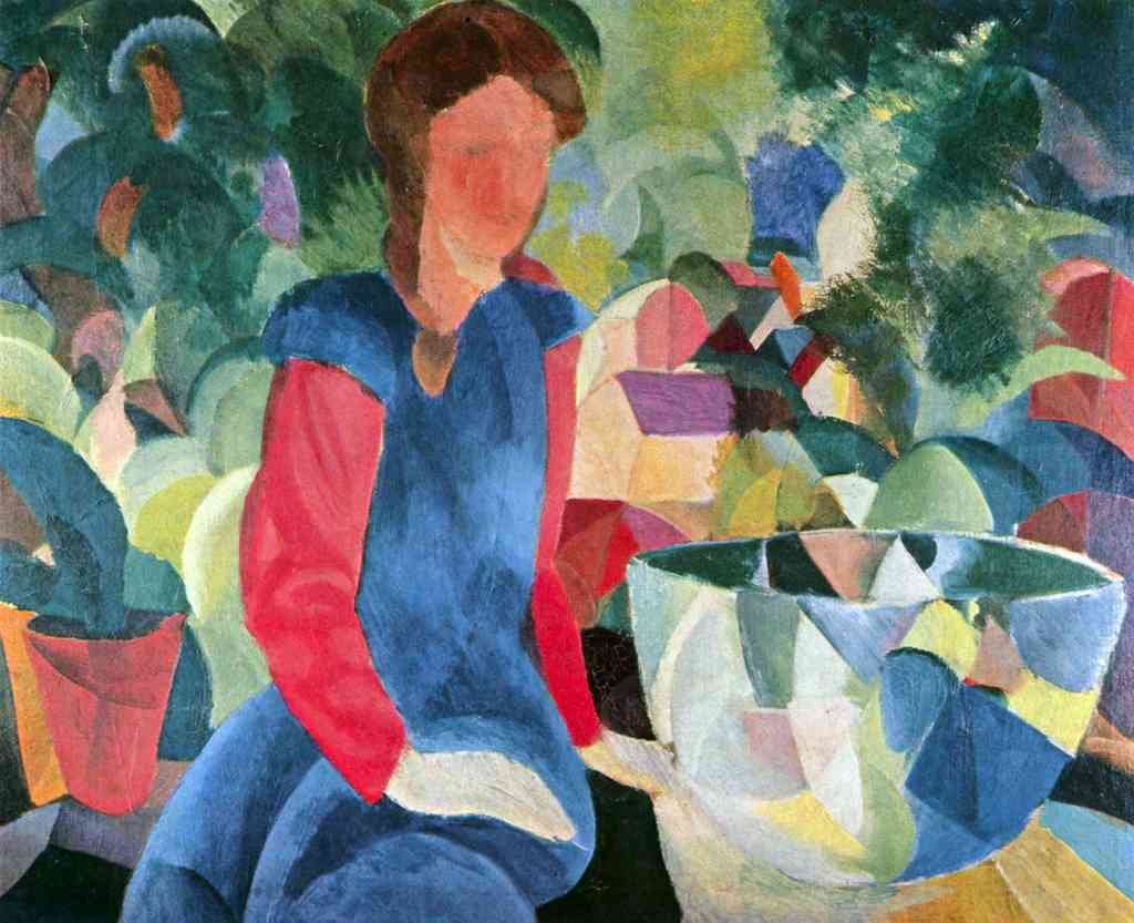Girls With Fish Bell Macke A4 Photo Print