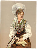 Girls in native costume II Carniola Vintage A4 Photo Print