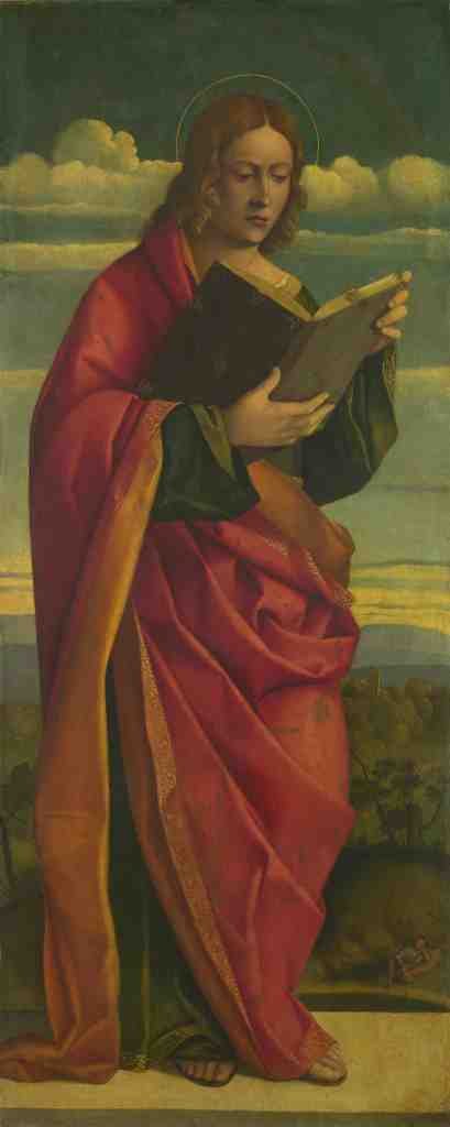Girolamo da Santacroce A Youthful Saint Reading A4 Photo Print