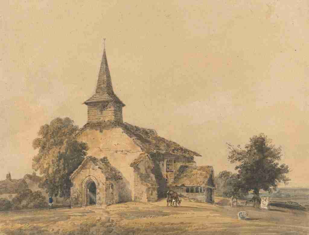 Girtin Thomas 1775 1802 Chapel Church Surrey c1799 A4 Photo Print
