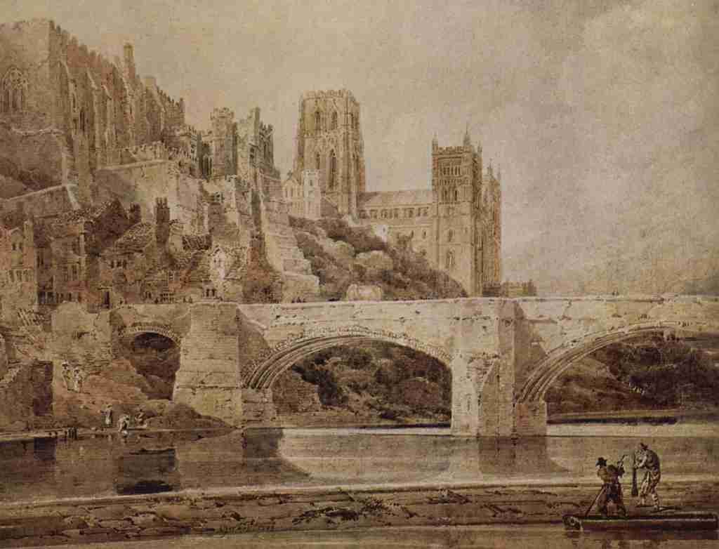 Girtin Thomas 1775 1802 Durham Cathedral & Bridge A4 Photo Print