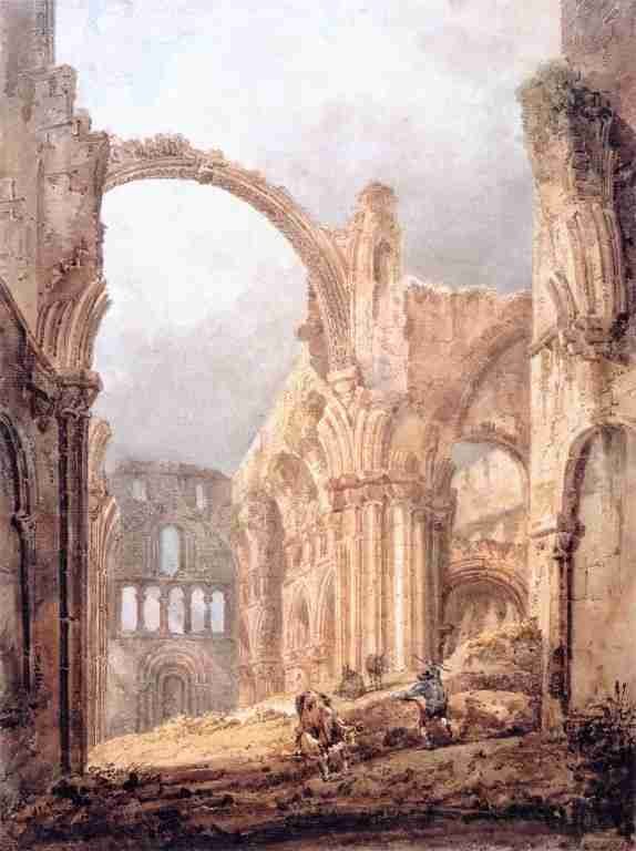 Girtin Thomas 1775 1802 Lindisfarne Priory c1797 A4 Photo Print