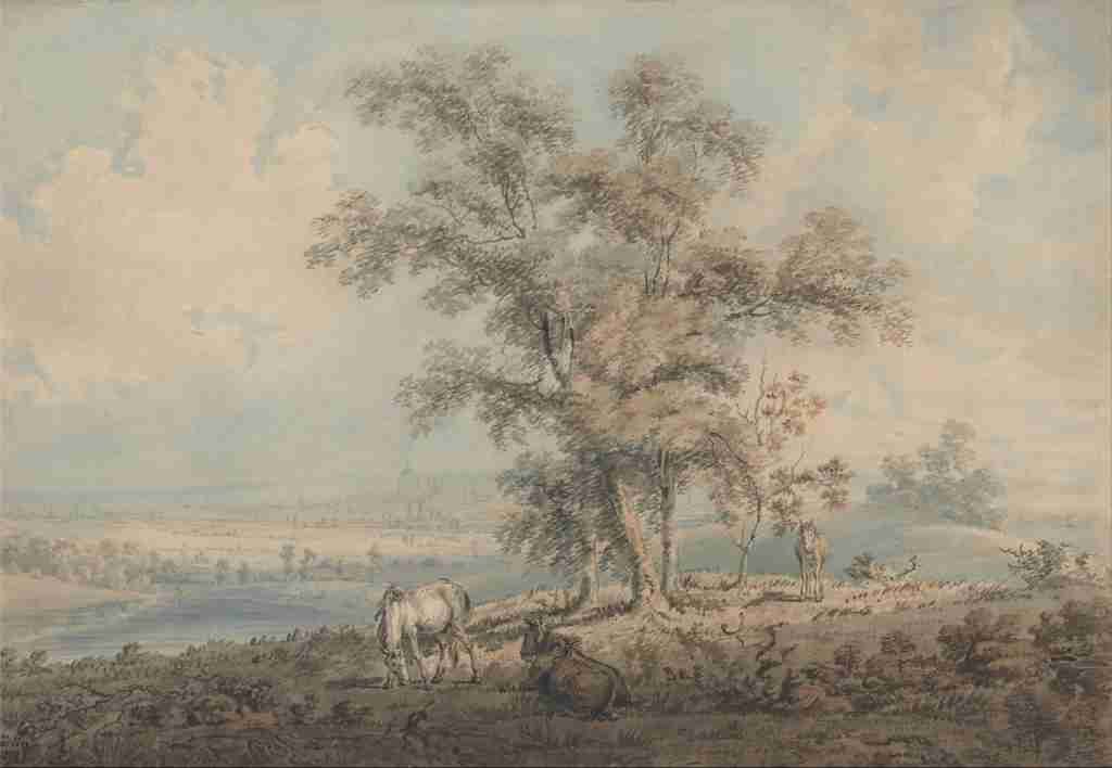 Girtin Thomas 1775 1802 London from Highgate Hill 1792 Vintage A4 Photo Print