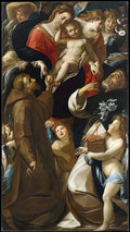 Giulio Cesare Procaccini madonna and child with saints francis and do Art A4 Photo Print