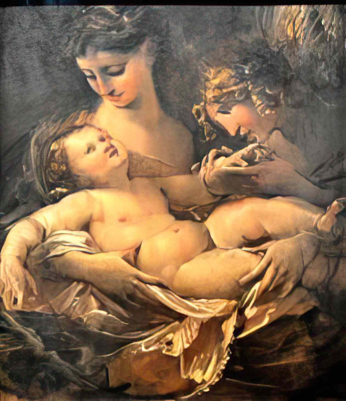 Giulio Cesare Procaccini madonna col bambino e angelo giulio cesare p Art A4 Photo Print