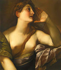 Giulio Cesare Procaccini study of a female figure facing right the pe Art A4 Photo Print