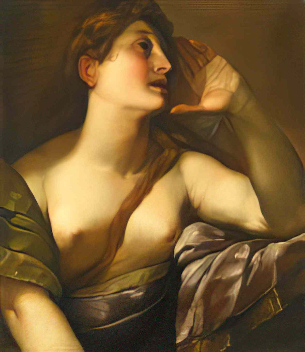 Giulio Cesare Procaccini study of a female figure facing right the pe Art A4 Photo Print