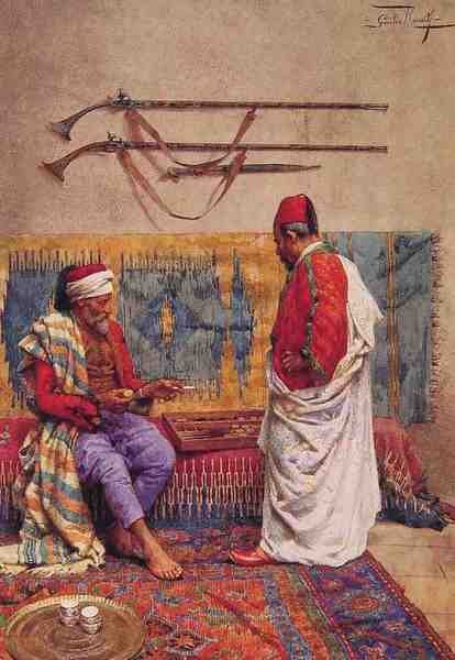 Giulio Rosati A Game Of Backgammon 5 A4 Photo Print