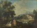 Giuseppe Zais Landscape with a Group of Figures A4 Photo Print
