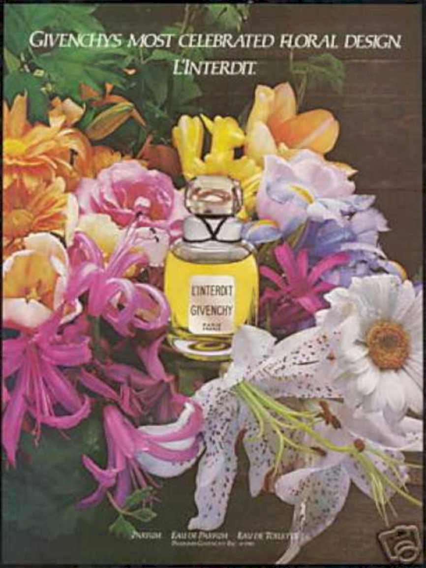 Givenchy Interdit Floral Vintage Retro Advert Ads A4 Photo Print