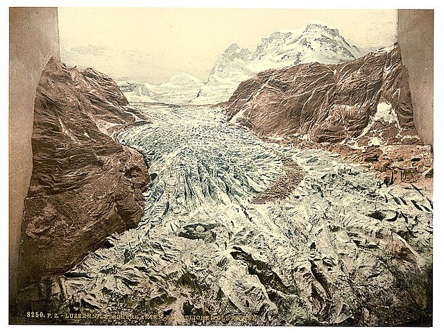 Glacier Garden II Lucerne Vintage A4 Photo Print
