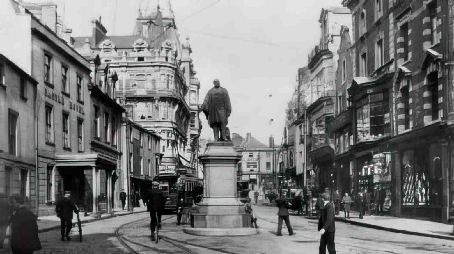 Glamorgan Swansea Castle Square 1900s Vintage A4 Photo Print