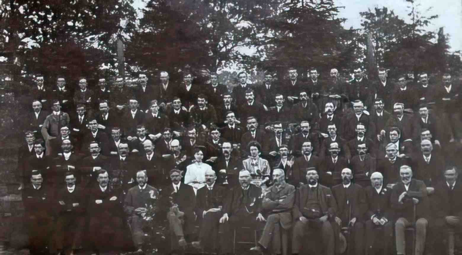 Glamorganshire Bargoed Teify Male Voice Party 1909 Vintage A4 Photo Print