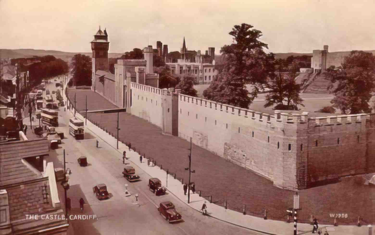 Glamorganshire Cardiff Castle 1940s Vintage A4 Photo Print