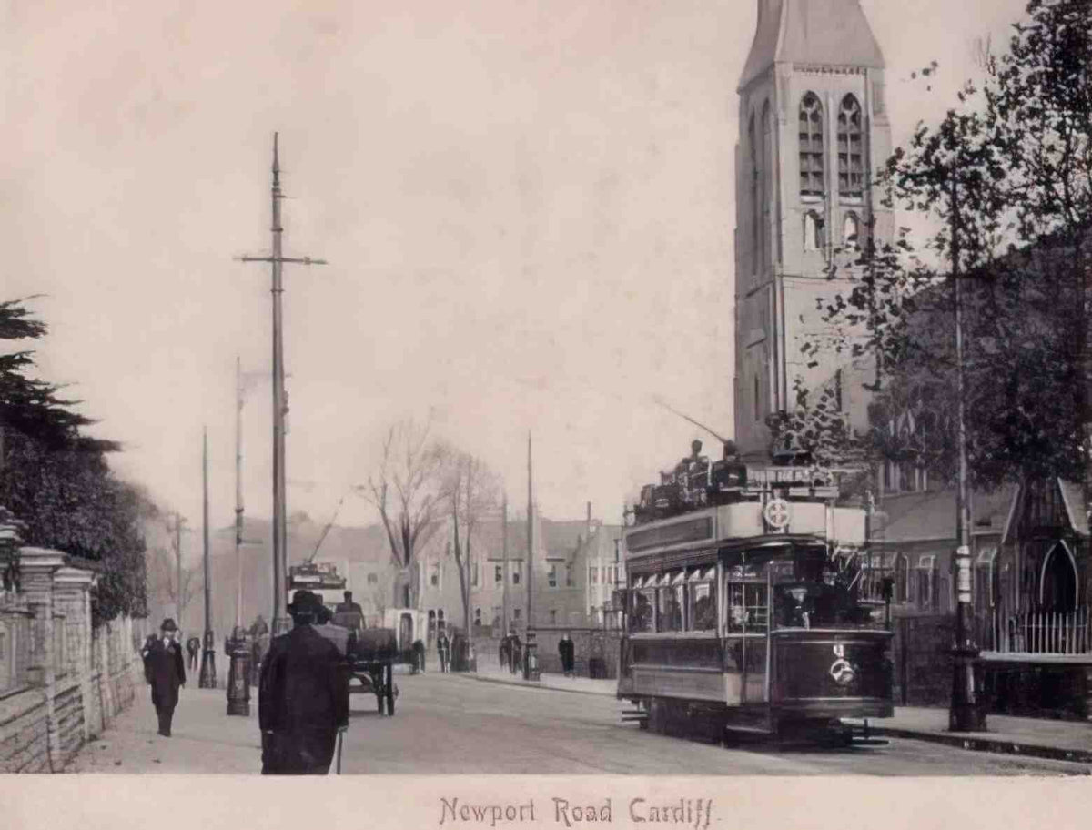 Glamorganshire Cardiff Newport Road 1900s Vintage A4 Photo Print