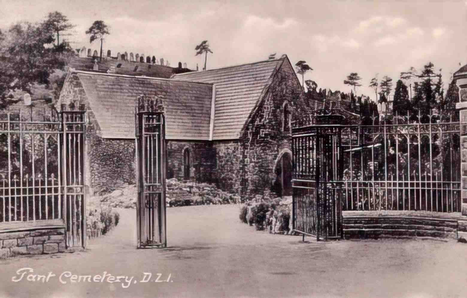 Glamorganshire Pant Cemetery Vintage A4 Photo Print