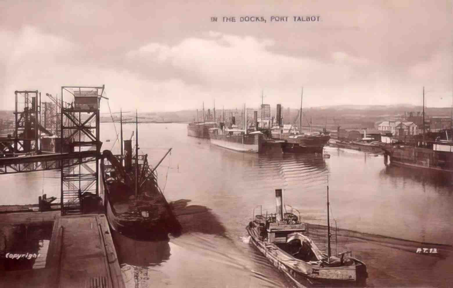 Glamorganshire Port Talbot Docks 1920s Vintage A4 Photo Print