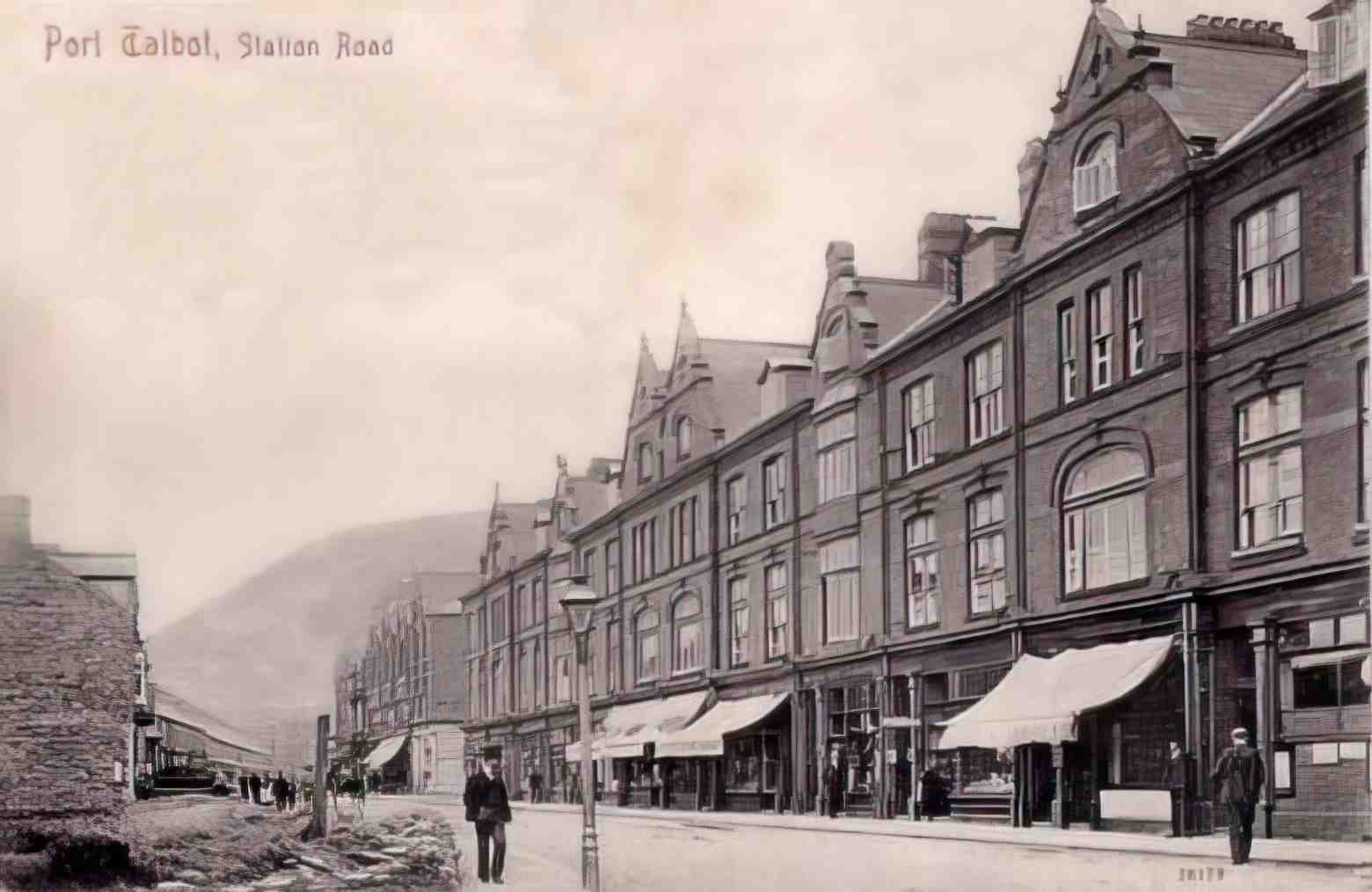 Glamorganshire Port Talbot Station Road 1900s Vintage A4 Photo Print