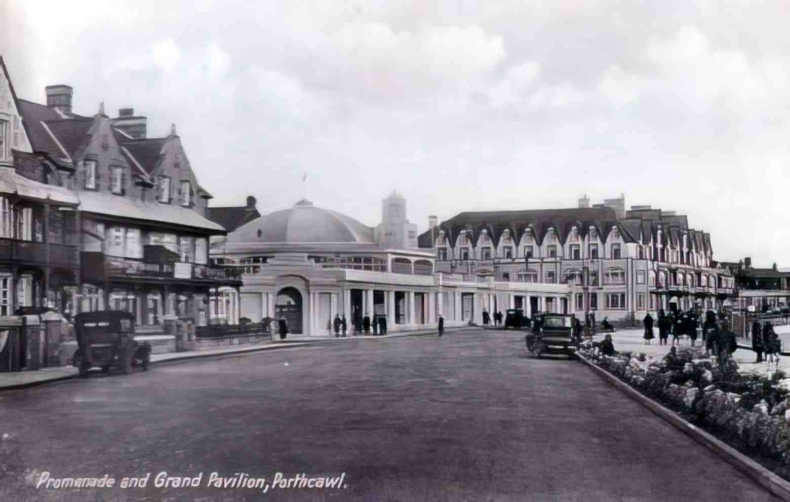 Glamorganshire Porthcawl Prom & Grand Pavilion Vintage A4 Photo Print