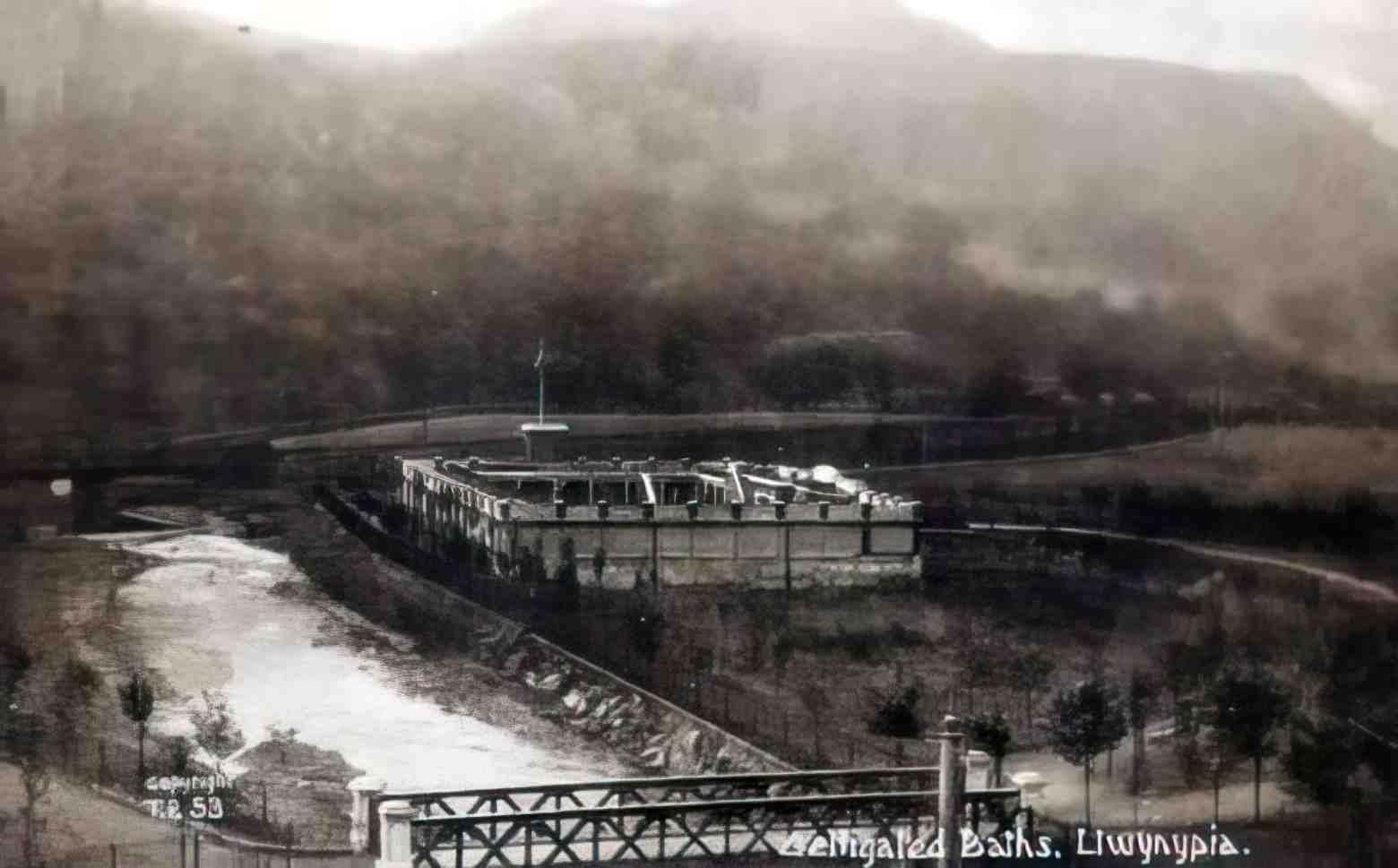 Glamorganshire Rhondda Llwynypia Gelligaled Baths Vintage A4 Photo Print