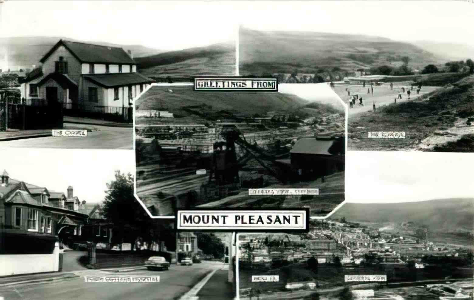 Glamorganshire Rhondda Porth Mount Pleasant Multiview Postcard 1967 Vintage A4 Photo Print