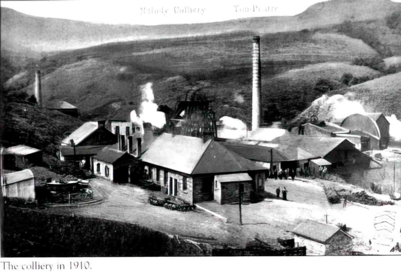 Glamorganshire Rhondda Ton Pentre Maindy Colliery 1910 Vintage A4 Photo Print